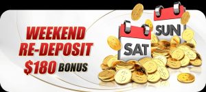 Weekend Re-Deposit Bonus!